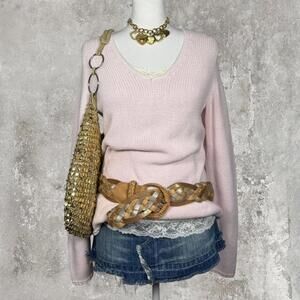 brookie yancey basic winter light pink knit st John’s bay sweater